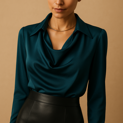 Women's Long Sleeve Blouse Elegant - 
Fashinoza