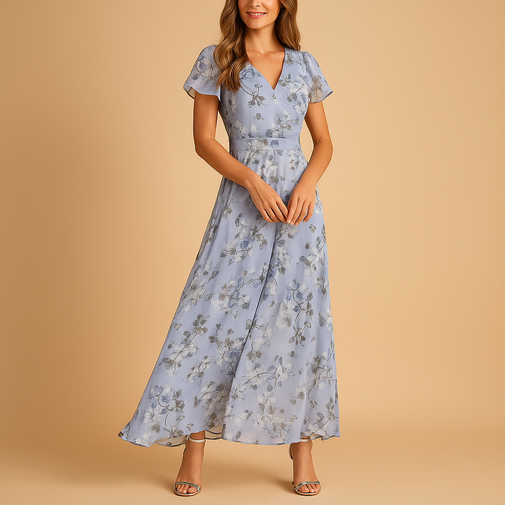 Women's Midi Dress Flattering Fit Aurora - 
Fashinoza