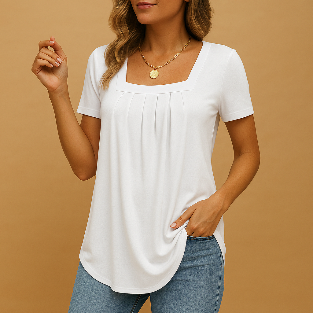 Women's Square Neck Blouse - 
Fashinoza
