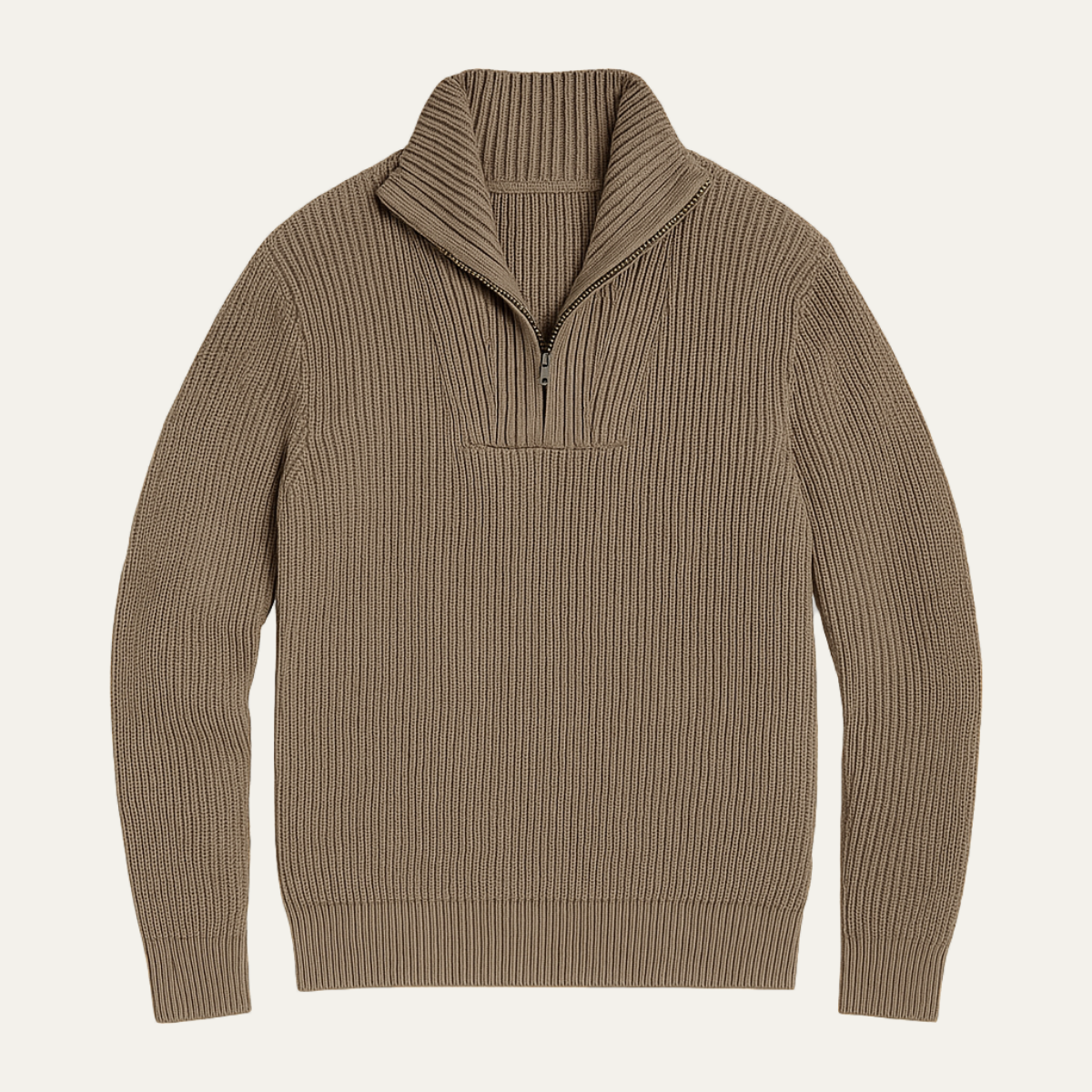 Men's Textured Cable Knit Sweater Half Zip - Fashinoza
