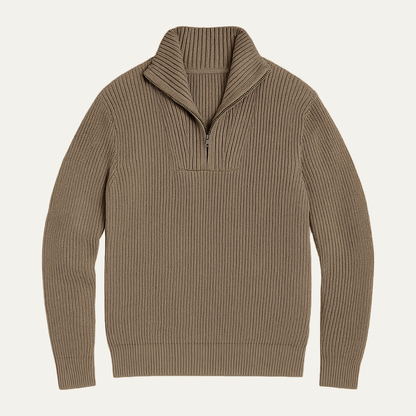 Men's Textured Cable Knit Sweater Half Zip - Fashinoza
