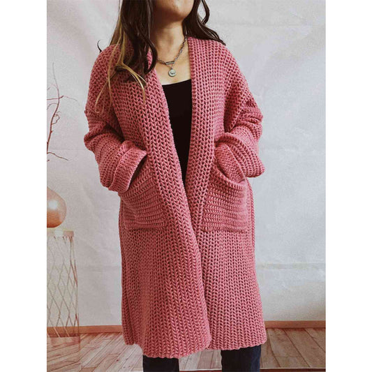 Women's Oversized Knit Cardigan - Fashinoza