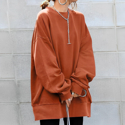 Women's Oversized Pullover Sweatshirt Cozy Casual Wear