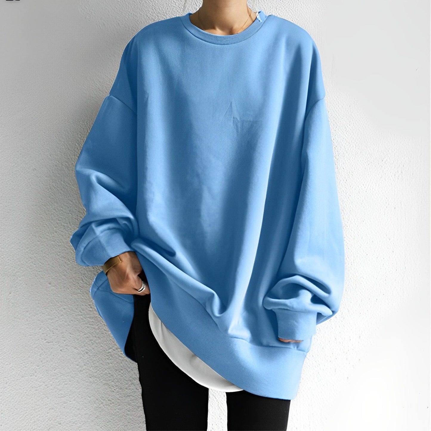 Women's Oversized Pullover Sweatshirt Cozy Casual Wear