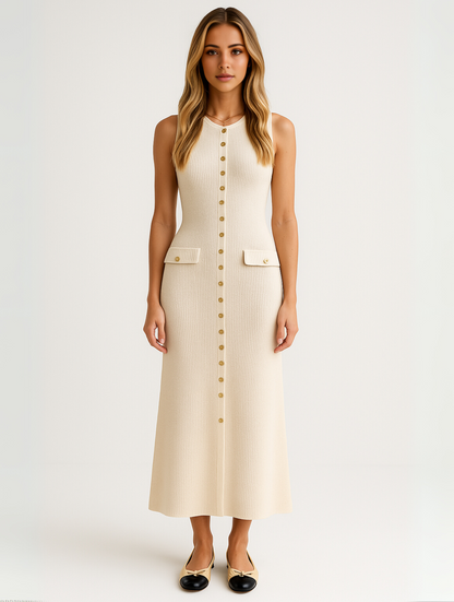 Image of Ellen | Women's Button Front Midi Dress