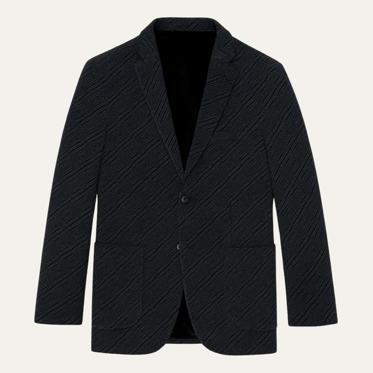 Men's Textured Fleece Lined Winter Blazer - Fashinoza