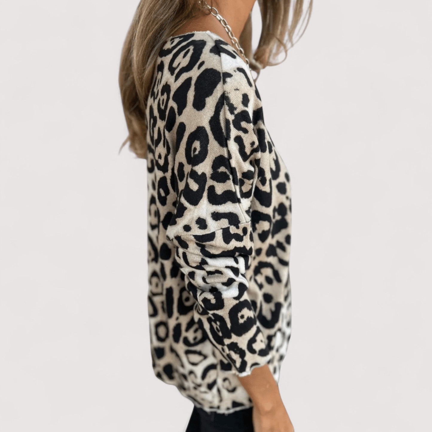 Women's Leopard Print Blouse Lightweight