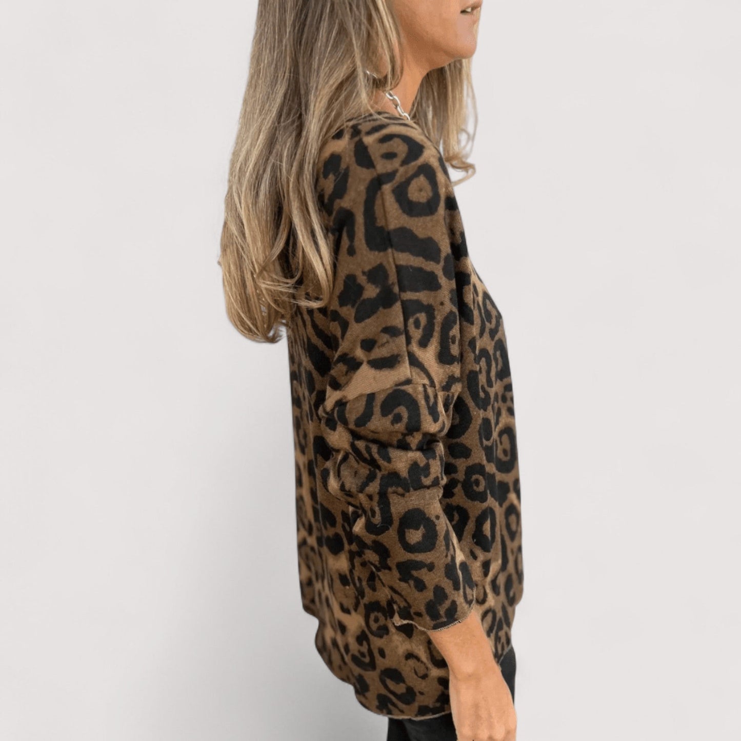Women's Leopard Print Blouse Lightweight