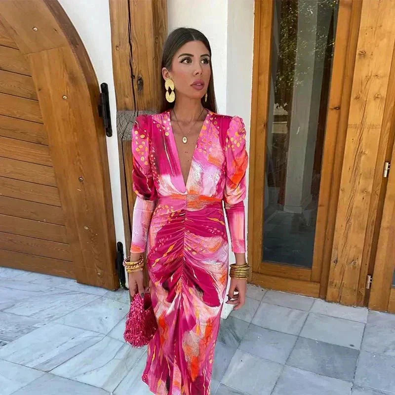 Anastasia Women's Maxi Wrap Dress Evening - Fashinoza