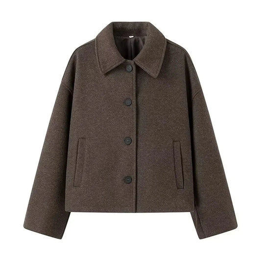 Women's Cropped Boxy Cotton Jacket - Vonnera