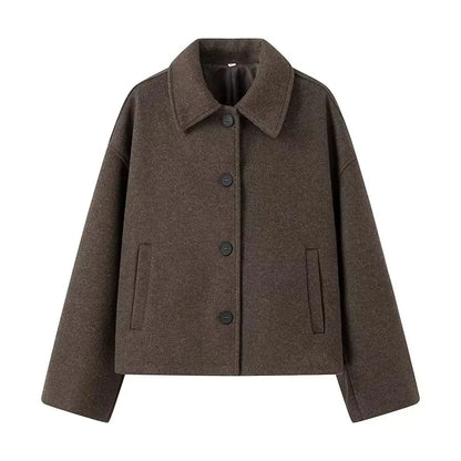 Women's Cropped Boxy Jacket - Fashinoza