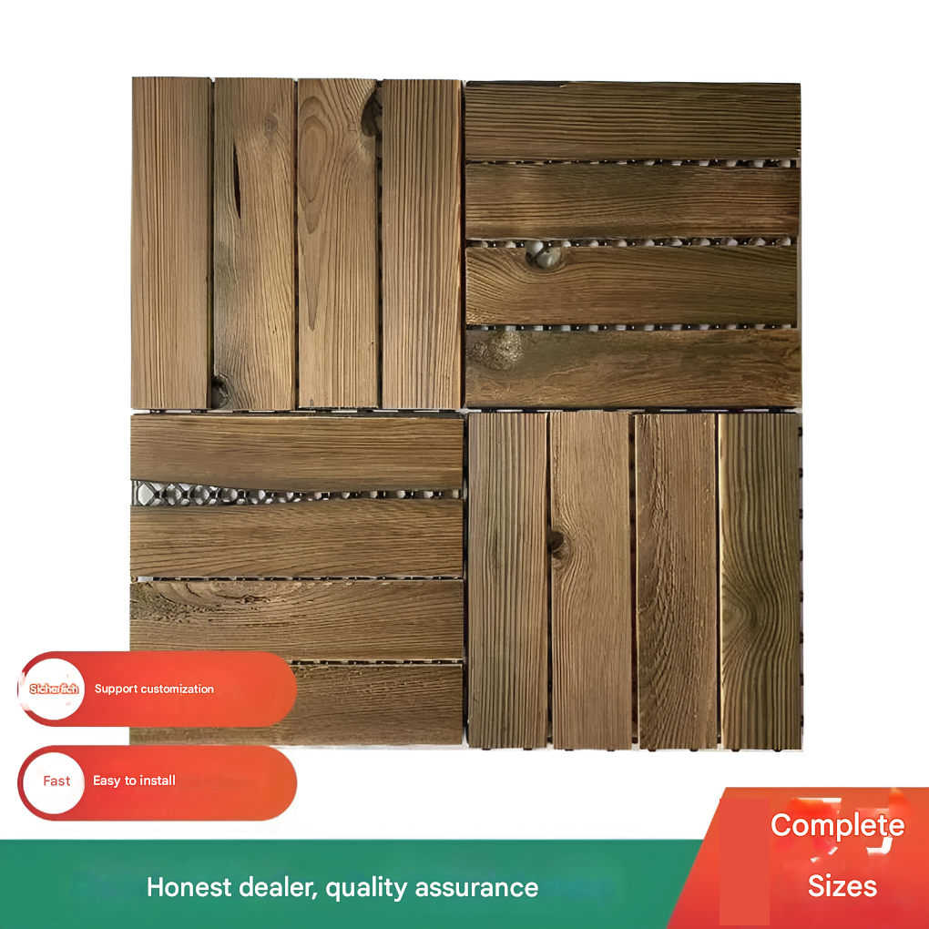 Wood Interlocking Tiles Indoor Outdoor Use