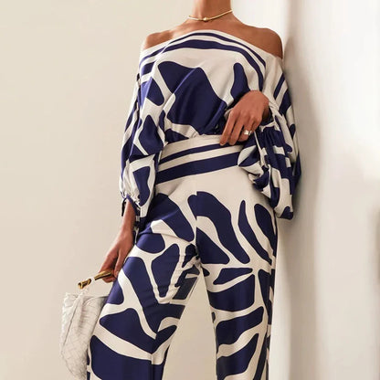 Women's Off Shoulder Pantsuit Straight Leg