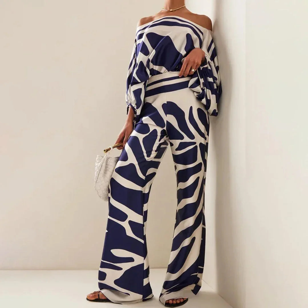 Women's Off Shoulder Pantsuit Straight Leg