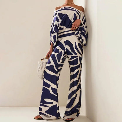 Women's Off Shoulder Pantsuit Straight Leg