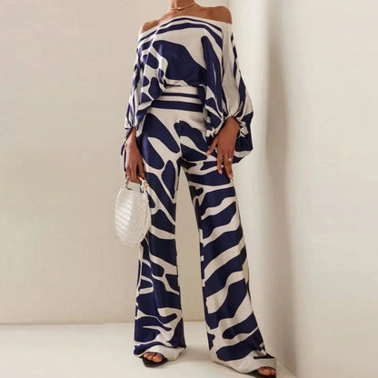 Women's Off Shoulder Pantsuit Straight Leg