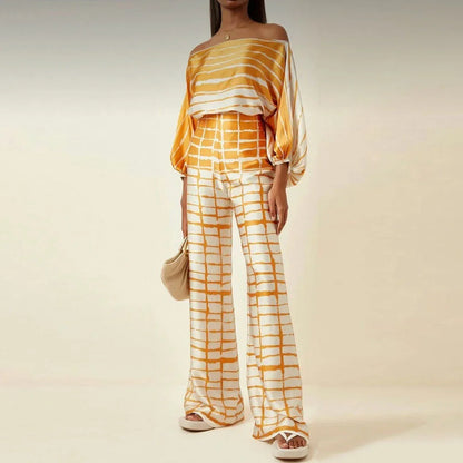 Women's Off Shoulder Pantsuit Straight Leg
