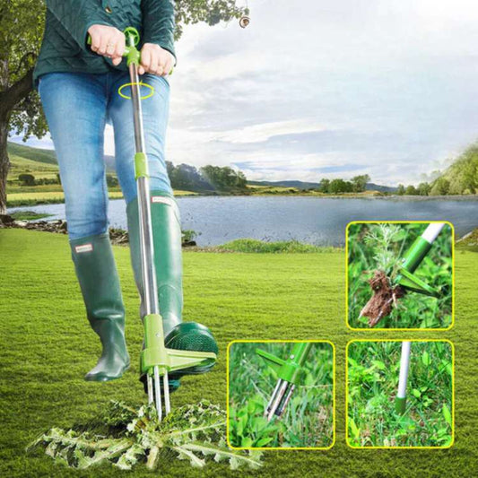 Ergonomic Garden Weed Puller 1m Long Handle - Fashinoza