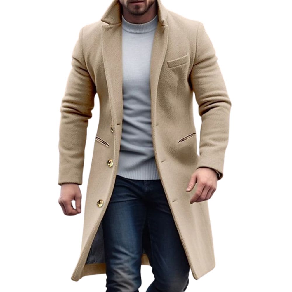 Men’s Classic Tailored Long Coat