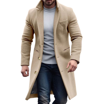Men’s Classic Tailored Long Coat
