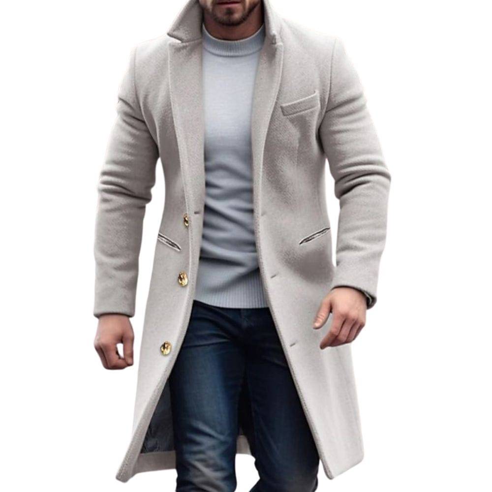 Men’s Classic Tailored Long Coat