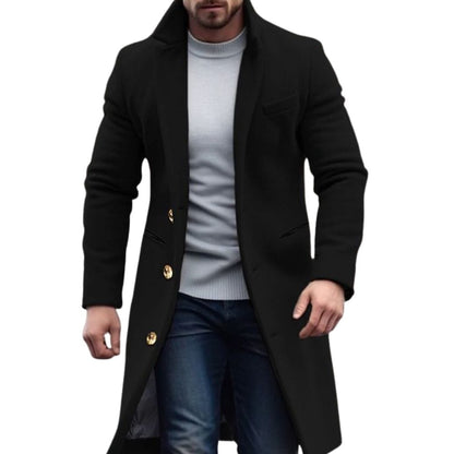Men’s Classic Tailored Long Coat