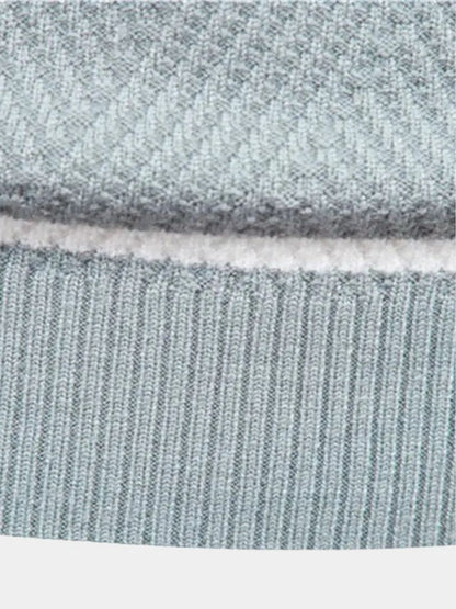 Textured Stripe Crewneck Sweater