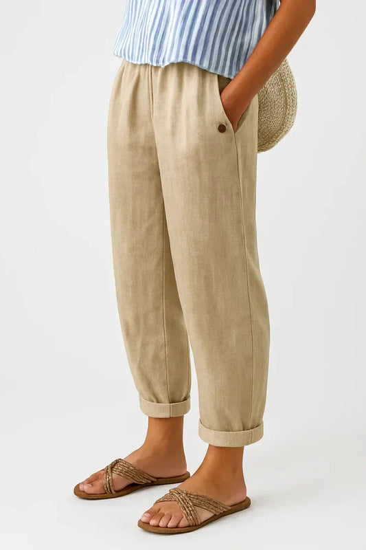 Women's Relaxed Fit Ankle Pants - Fashinoza