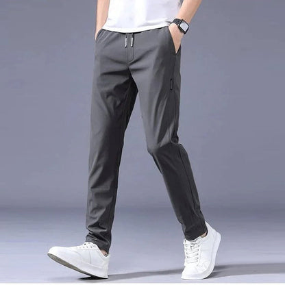 Men's Slim Fit Drawstring Trousers - Fashinoza