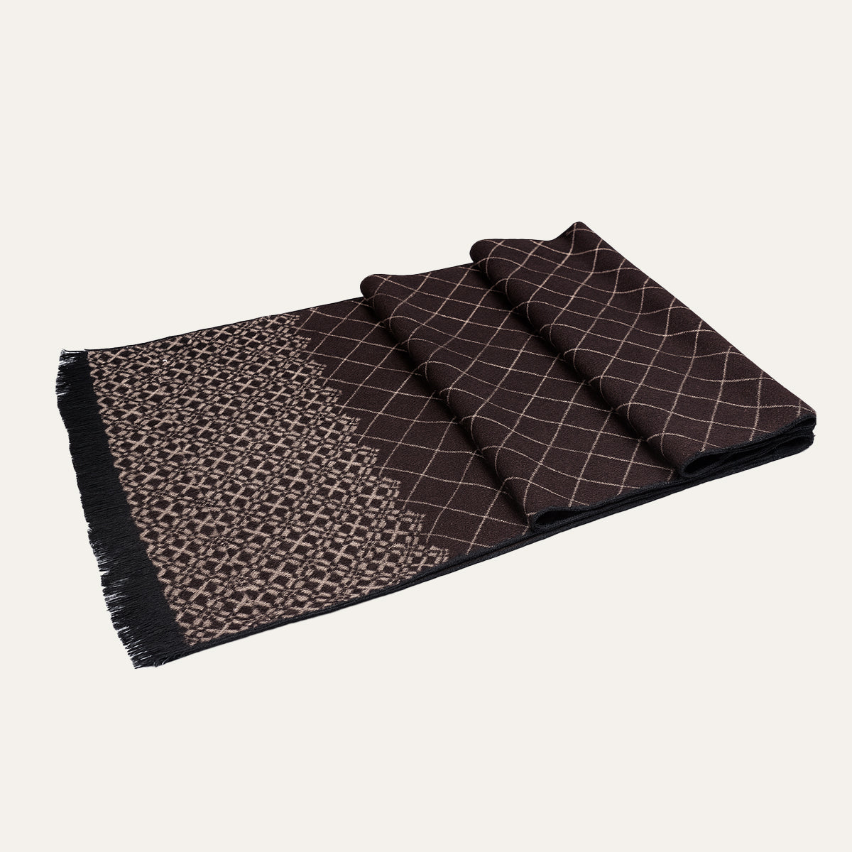 Men's Cashmere Merino Scarf Burgundy - Fashinoza