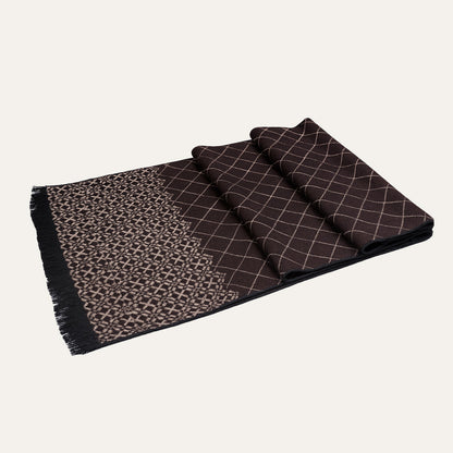 Men's Cashmere Merino Scarf Burgundy - Fashinoza