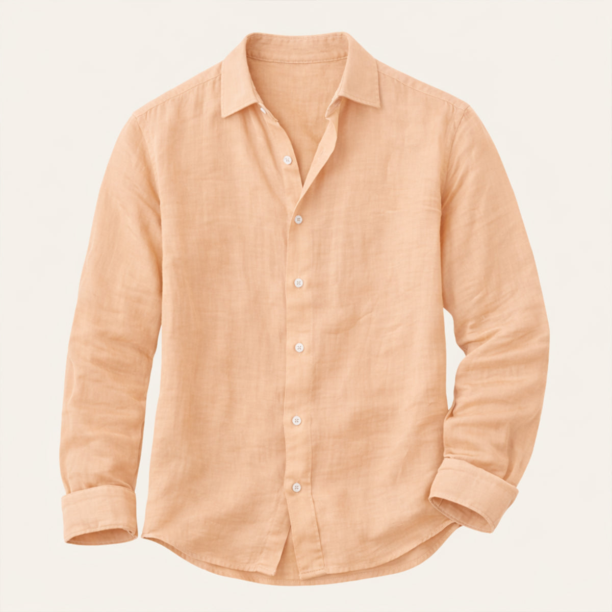 Men's Casual Cotton Linen Shirt Relaxed Fit