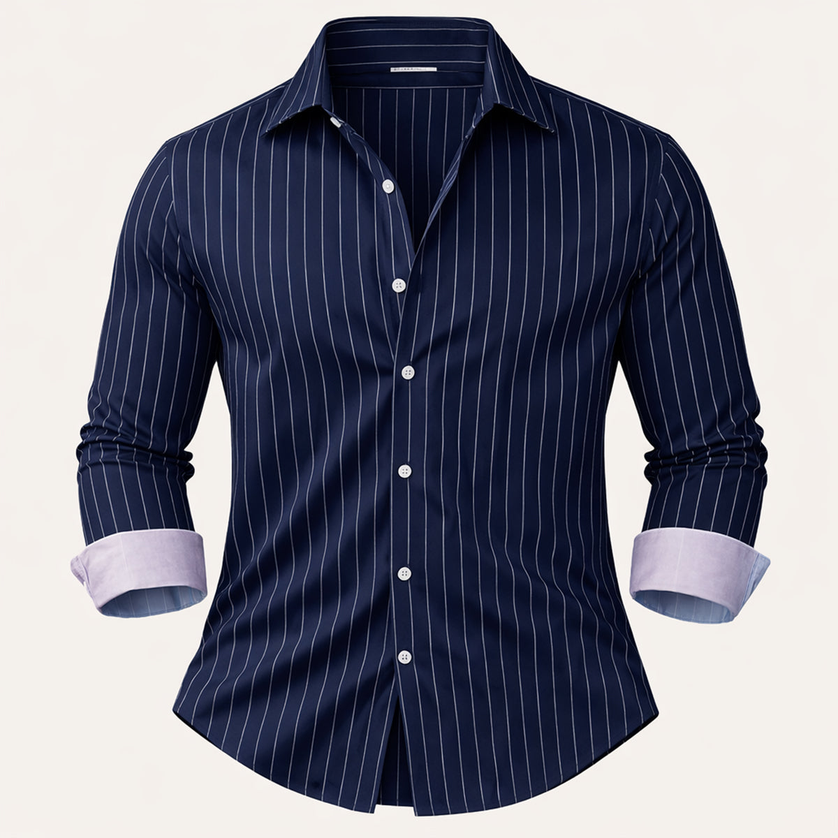 Men's Slim Fit Striped Button Up Shirt - Fashinoza