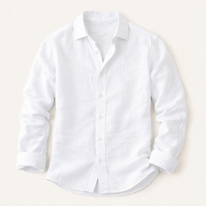 Men's Cotton Linen Shirt Relaxed Fit Breathable