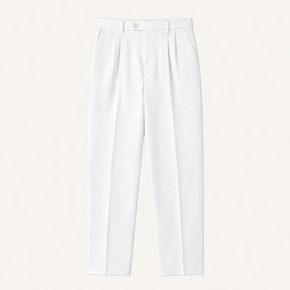Men's Tailored Pleated Pants Classic Wool