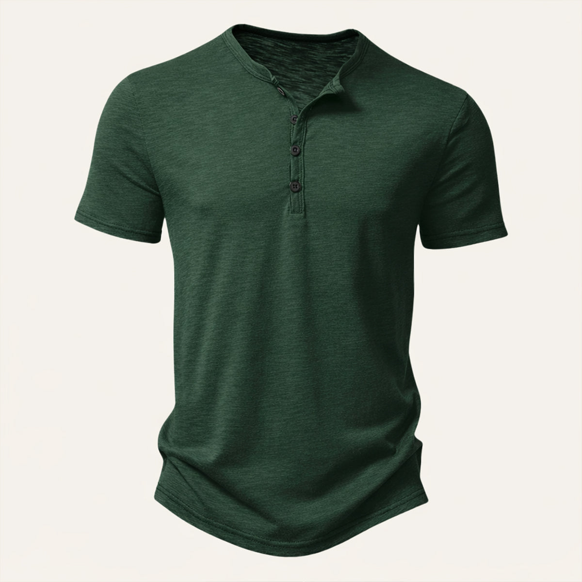 Men's Casual Henley T Shirt Cotton Short Sleeve