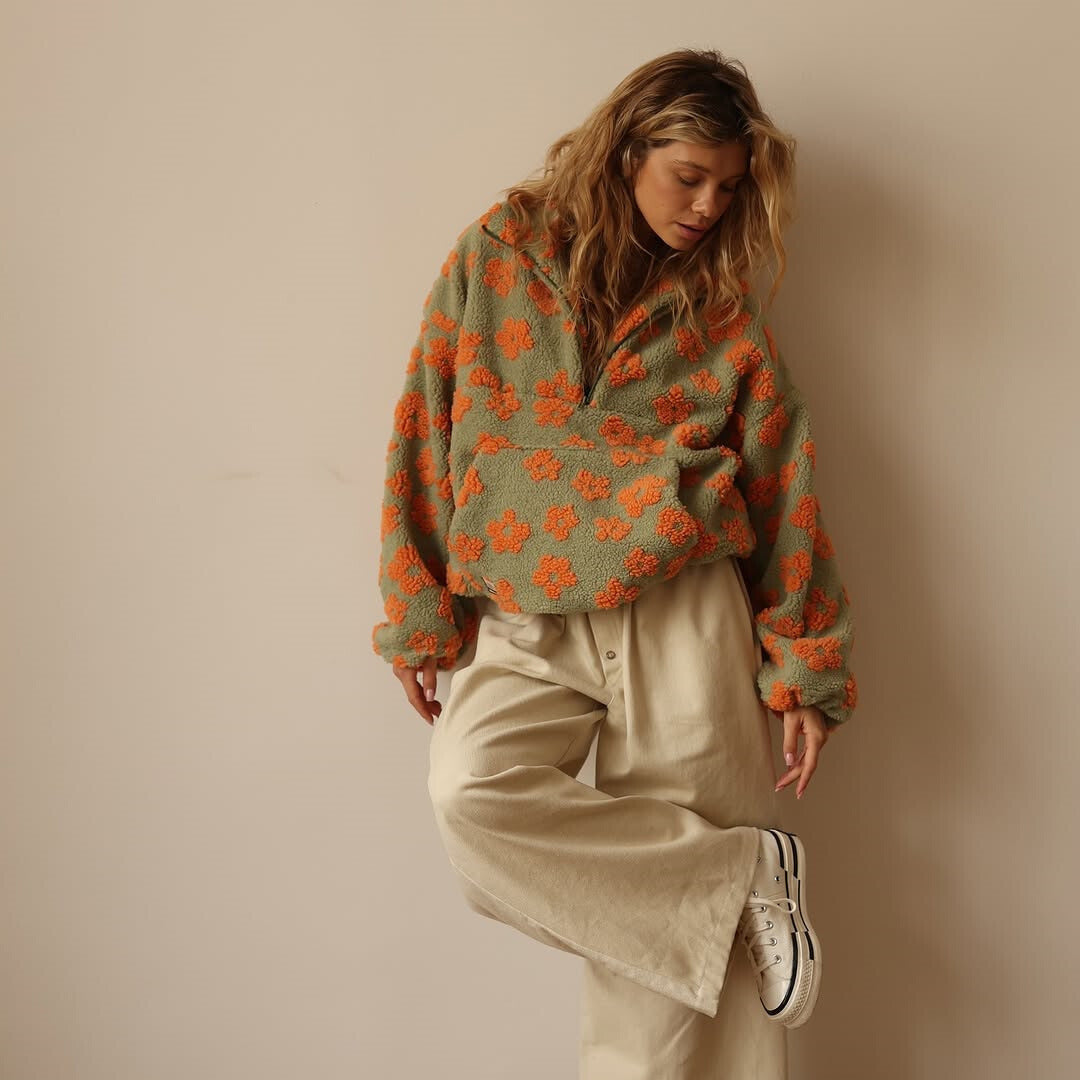 Women's Floral Pattern Sweater