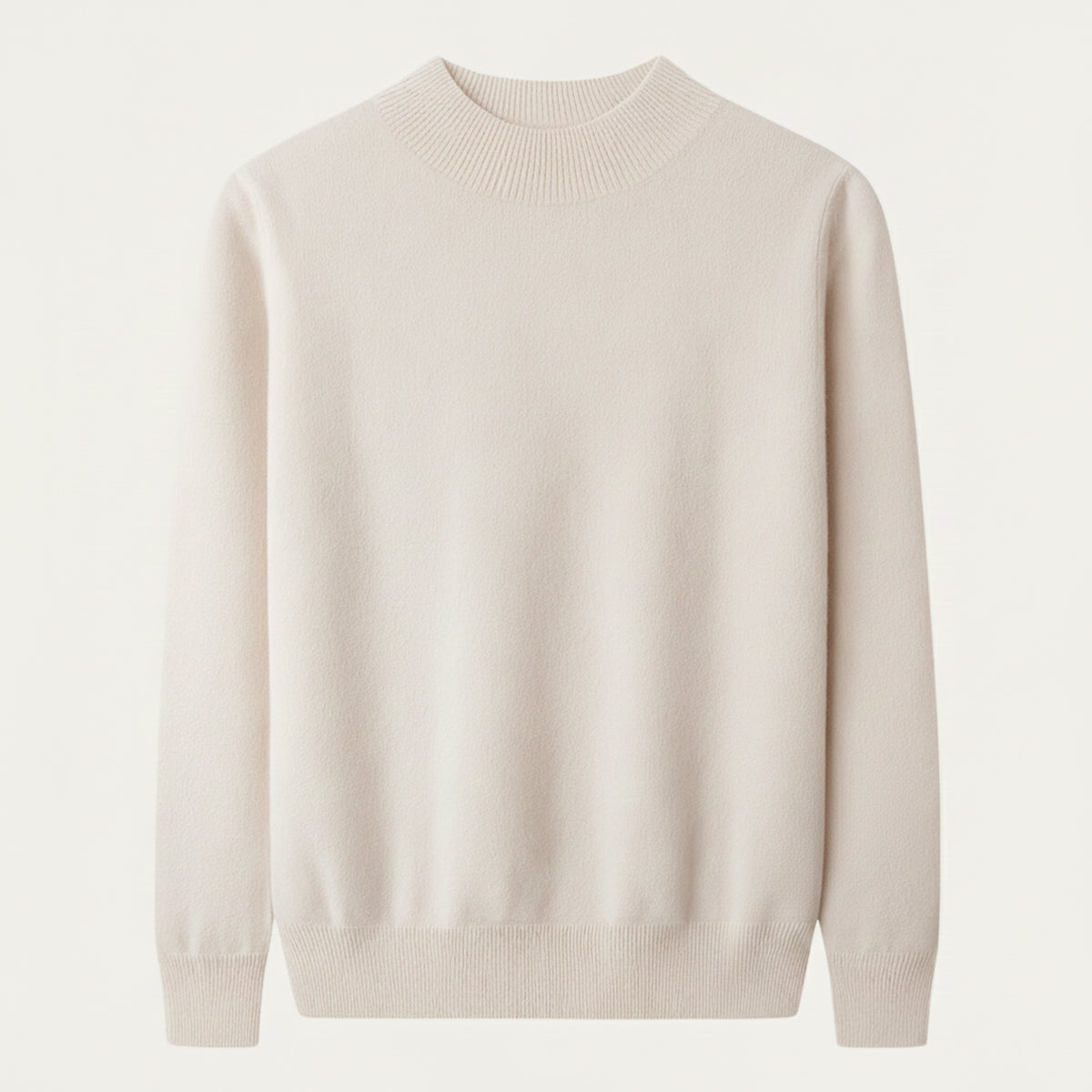 Men's Mock Neck Knit Sweater Plain