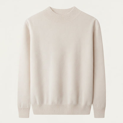Men's Mock Neck Knit Sweater Plain