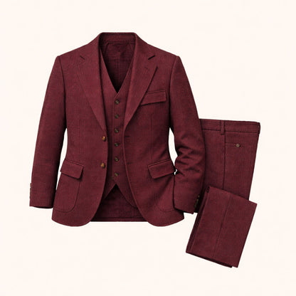 Men's Tweed Suit Herringbone 3 Piece