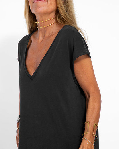 Women's V-Neck Maxi Dress Coral