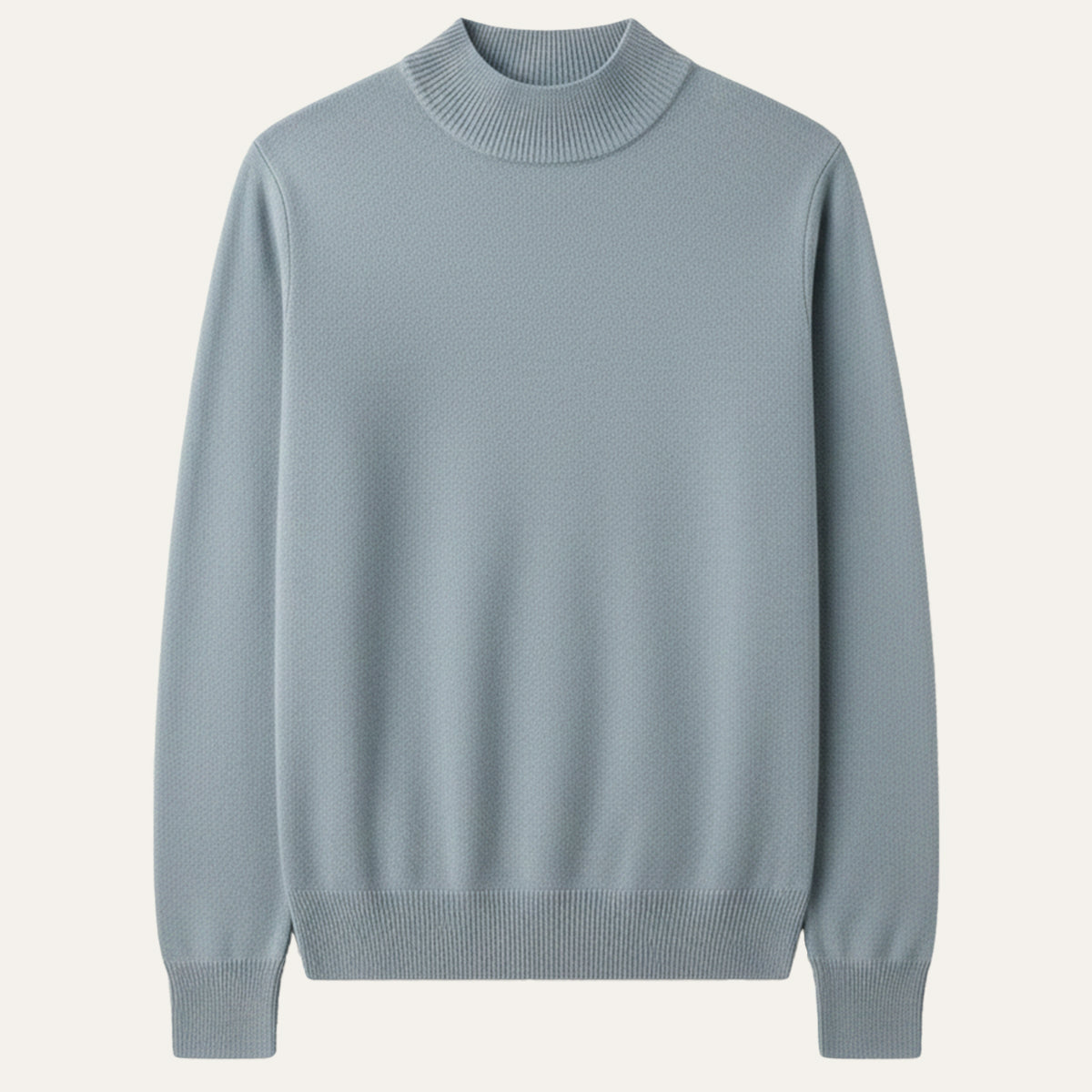 Men's Mock Neck Knit Sweater Plain