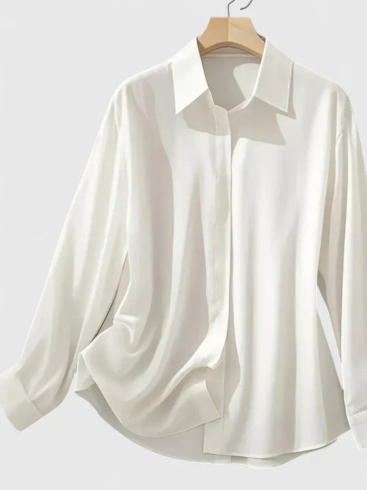 Gabrielle | Womens Satin Button Up Blouse Shorts