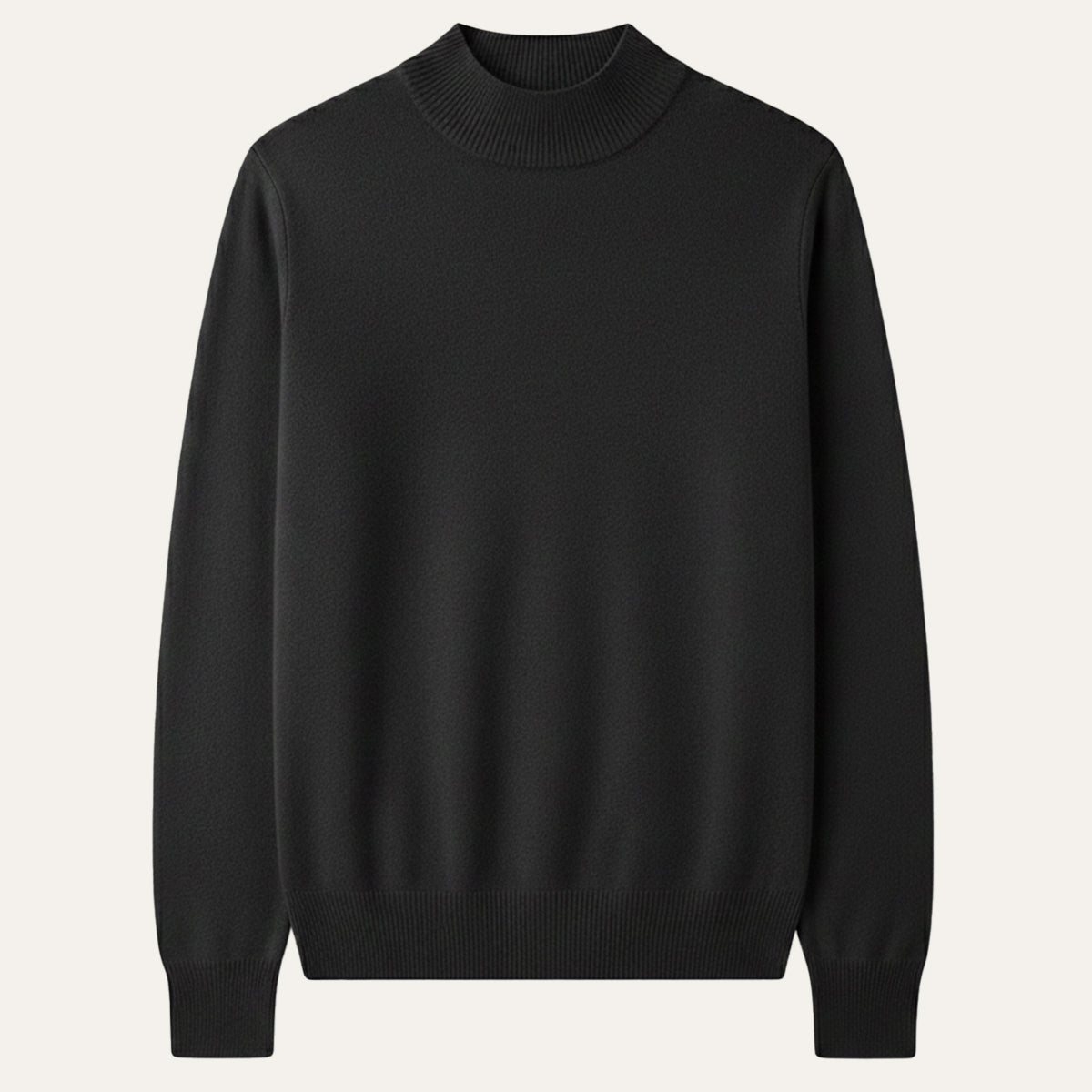 Men's Mock Neck Knit Sweater Plain - Fashinoza