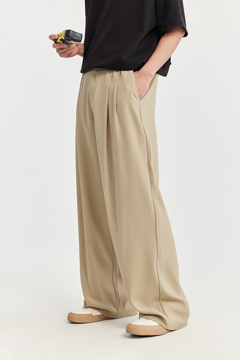Men's Wide Leg Drawstring Pants Cotton