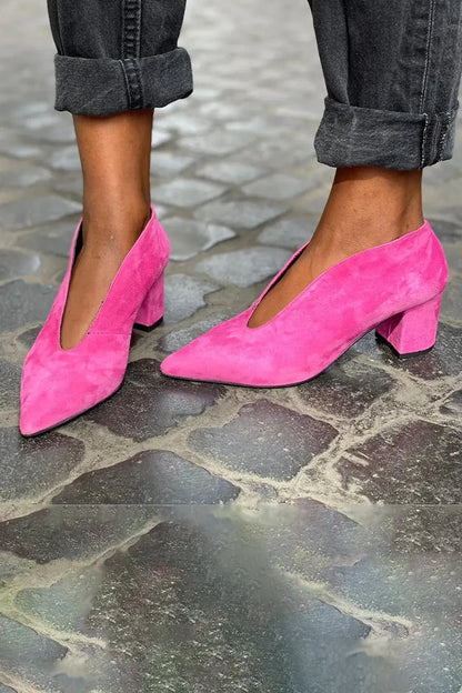 Women's Pointed Toe Block Heels