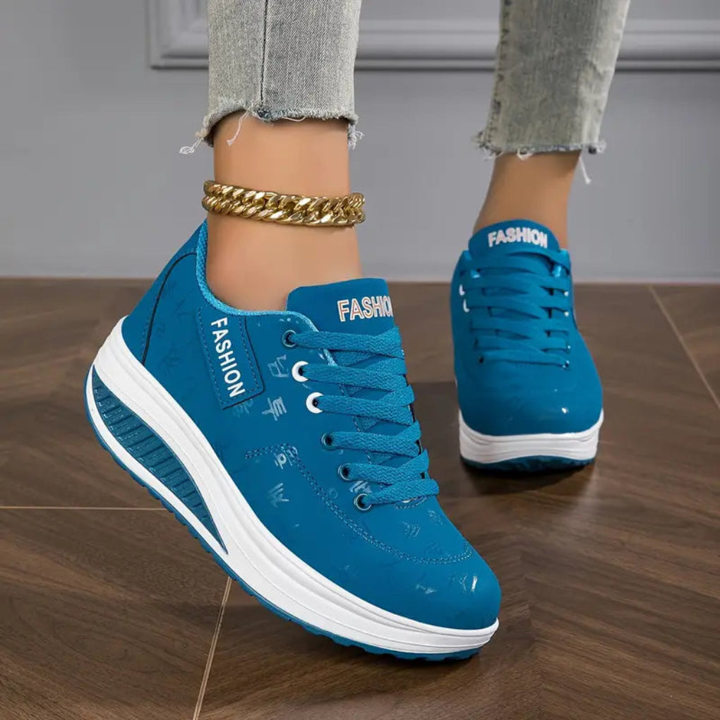 Women's Pu Leather Platform Flat Shoes
