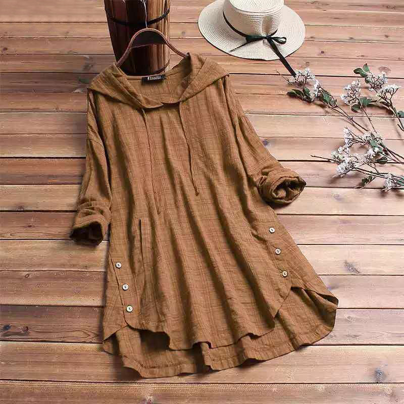 Women's Plaid Hoodie Dress Comfortable