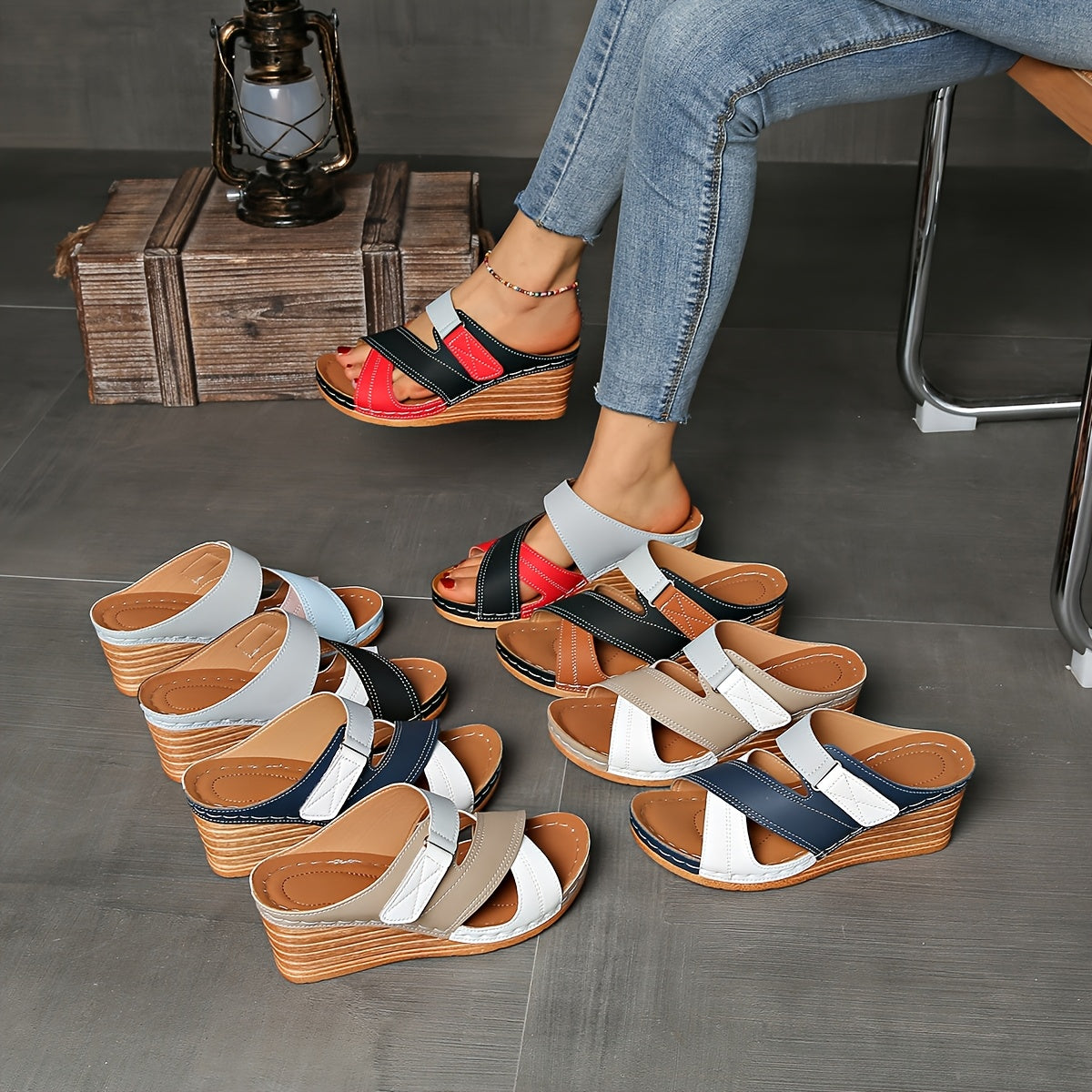 Women's Wedge Slide Sandals
