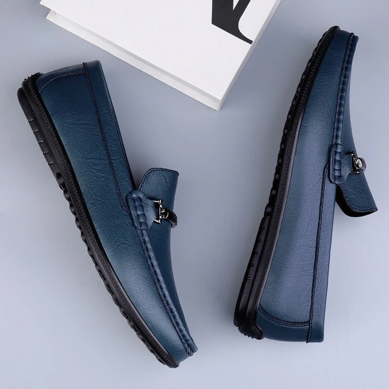 Men's Slip-On Loafers Formal Leather Black